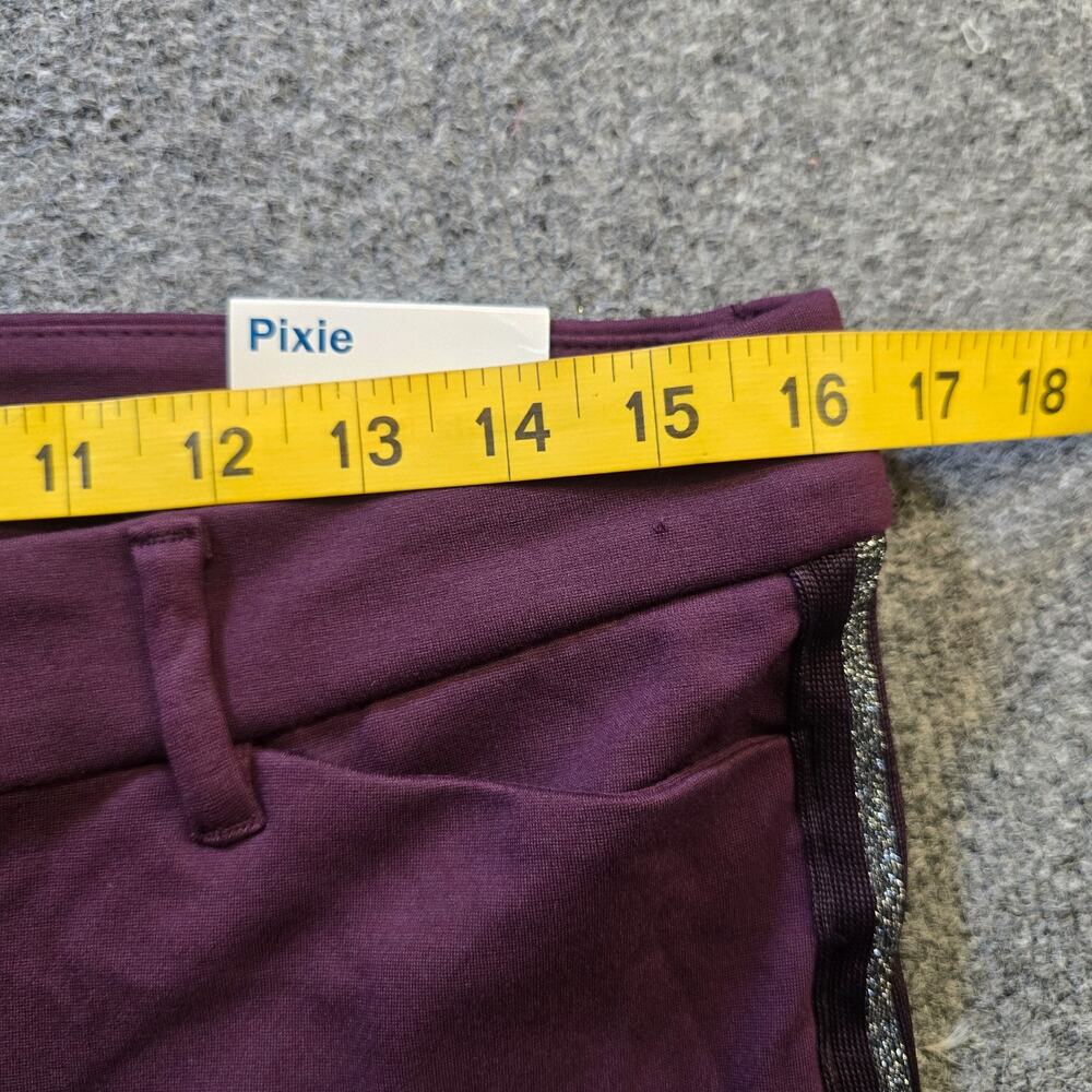 Old Navy Pants Women Size 10 Purple Stripe Straight Pixie Stretch Career Capsule - Picture 7 of 12